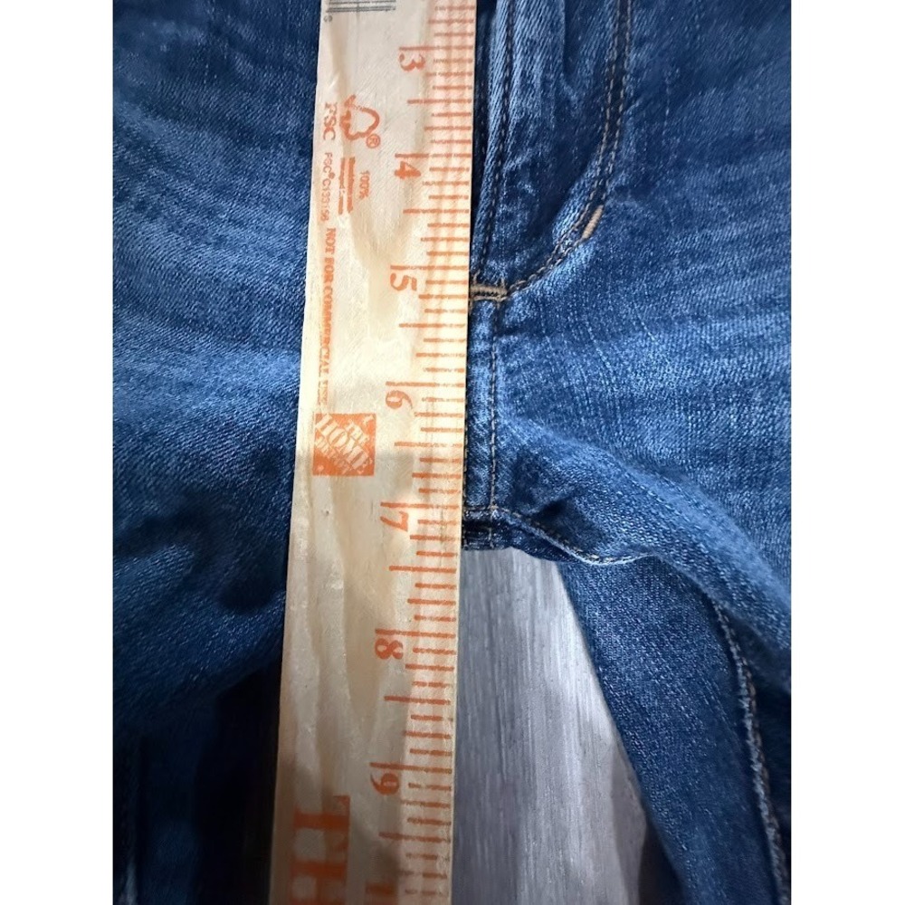 Banana Republic Premium Denim‎ Skinny Ankle Jeans 25P Dark Wash Distressed Knee - Picture 6 of 7